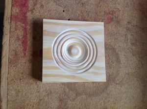 Custom wood rosette corner block