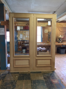 Custom wood entry door unit