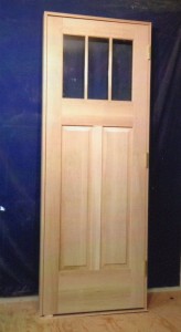 Custom wood exterio door unit