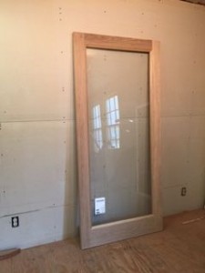 Custom wood white oak french door