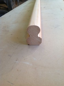 Custom wood hand rail