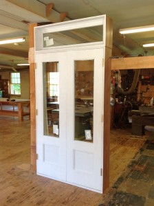 Custom wood entry door unit