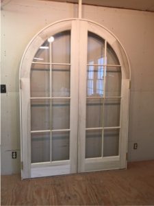 Arched top custom doube french door unit