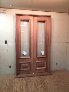 Mahogany custom entry door unit