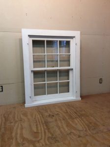 Custom wood double hung window 