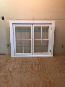 Custom wood casment window