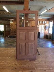 Custom wood Dutch door unit