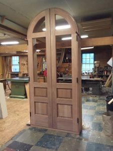 Arched top entry door unit