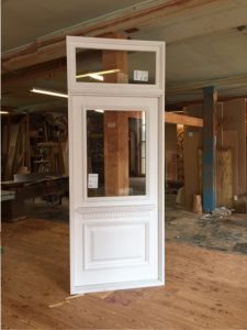 Custom wood entry door unit