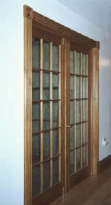 Custom wood interior french door