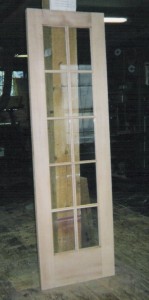 Custom wood interior single french door