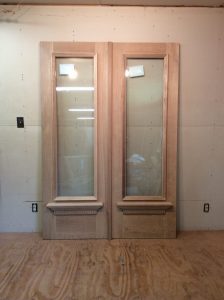 Custom wood entry doors