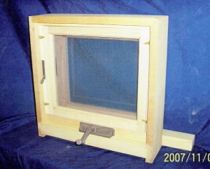 Custom wood awning window unit