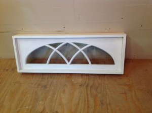 Custom wood transom window unit