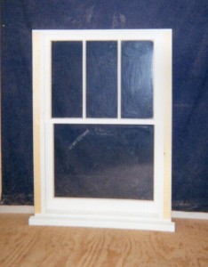 Custom wood double hung window