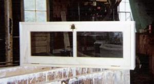 Custom wood transom window unit