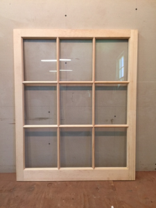 Custom wood awining window sash