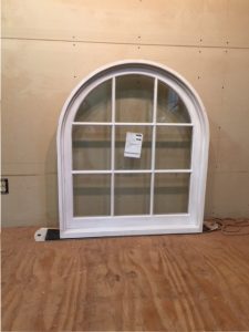 Custom wood arched top window