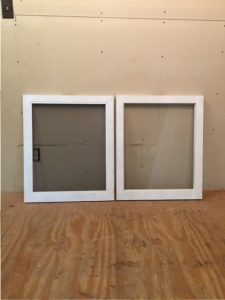 Custom wood storm screen window sashes